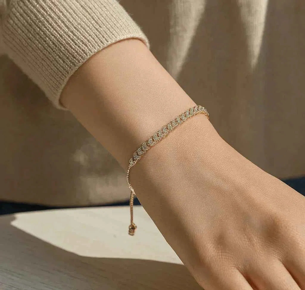 Adjustable Cubic Zirconia Bracelet
