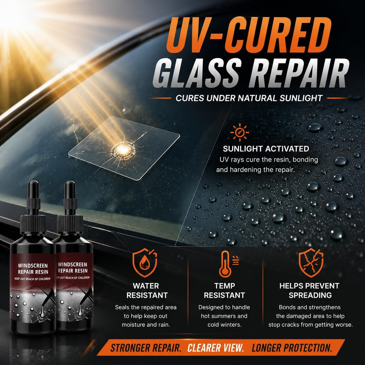 Windshield Crack Repair Kit | طقم إصلاح تشققات زجاج السيارة الأمامي