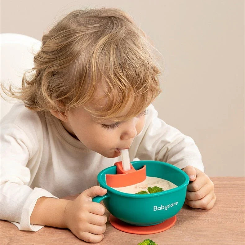 Babycare 3-in-1 Baby Feeding Snack, Soup & Straw Bowl