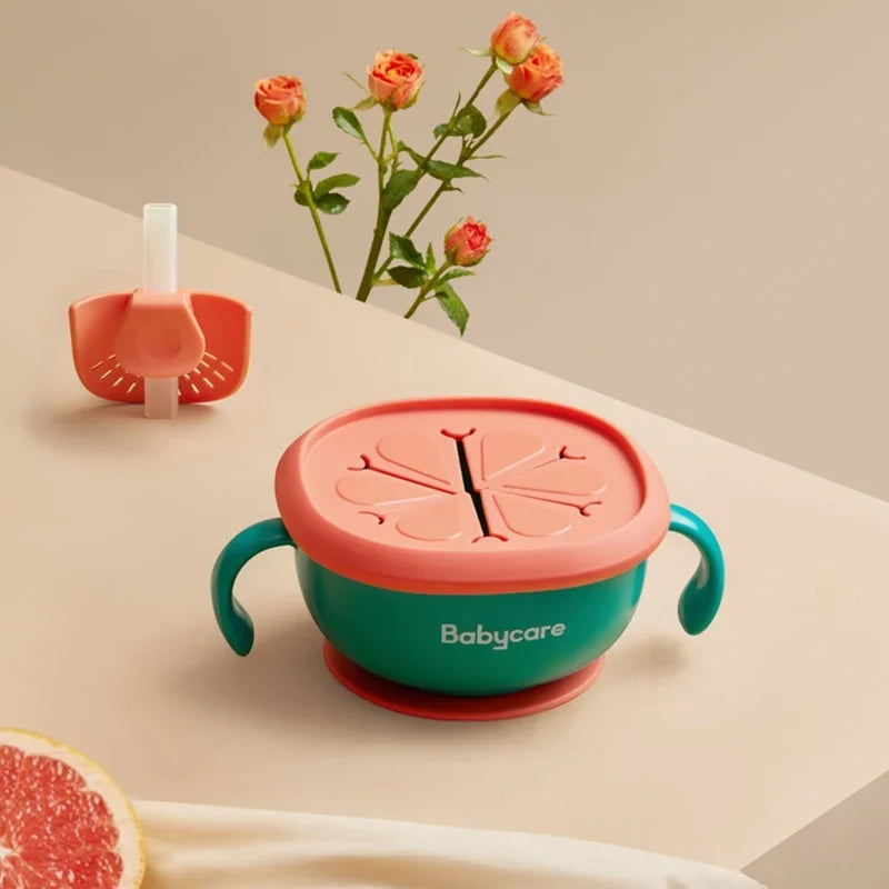 Babycare 3-in-1 Baby Feeding Snack, Soup & Straw Bowl
